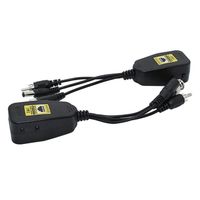 Balun de Video + Alimentación + Audio 3 en 1 de 8MP, Transceptor BNC de Par Trenzado RJ45 para Sistemas Analógicos AHD/CVI/TVI, Carcasa de ABS