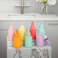 Flacons compte-gouttes en verre mat pour les volumes d'emballage cosmétique d'huile de parfum crème comprennent 15ml 20ml 30ml 60ml 100ml 120ml