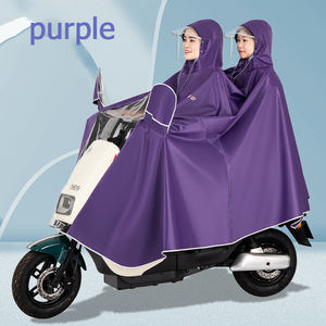 レインコート電動バイクダブルユニセックスロングフルボディ防雨サイクリング特殊電動スクーターレインコートオートバイ - Product Image 4