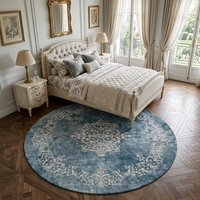 Große rutsch feste samtige runde Wohnzimmer Teppiche Hot Sale Persian Style Weiche runde künstliche Kaschmir Teppich