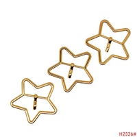 Gesper Sabuk Bentuk Bintang 20.7mm Desain Baru Populer Bahan Zinc Alloy Gesper Dekoratif Sabuk Pabrik Kustom Gesper Logam untuk Sabuk