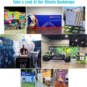 Tùy chỉnh thương mại hiển thị hiển thị <span class=keywords><strong>Pop</strong></span> uptension vải có thể thu vào biểu ngữ đứng phông nền phương tiện truyền thông walls10ft/15ft/20ft - Product Image 2