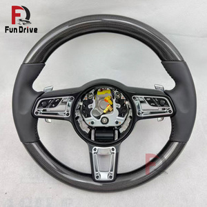Volant en fibre de carbone personnalisé pour <span class=keywords><strong>Porsche</strong></span> Macan <span class=keywords><strong>Taycan</strong></span> Boxster Cayman 981 987 Cayenne 955 957 958 Panamera 971 718 - Product Image 4