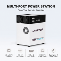 Station d'alimentation portable compacte 656Wh, générateur solaire 300W LiFePO4, 6000 cycles, charge rapide en 1H, station de batterie pour voyages en plein air