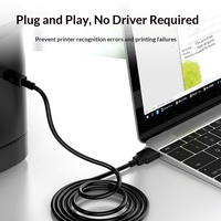 Câble de connexion USB A mâle vers B mâle pour imprimante, câble d'extension de transmission de données à noyau en cuivre pour ordinateur, vente en gros