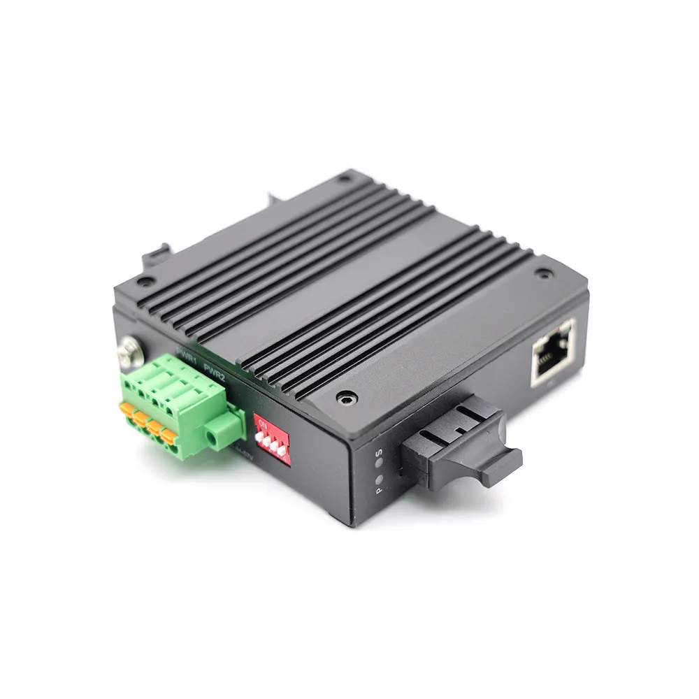 10/100M Industrial Media Converter Fast Ethernet Dual Fiber 1310nm 20km SC