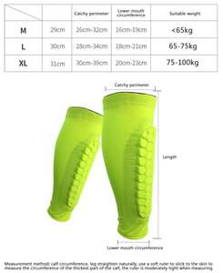 Protège-tibias de football respirants personnalisés de haute qualité, vente en gros d'usine, avec manchon de compression mollet en EVA et attelle de protection pour la jambe - Product Image 6
