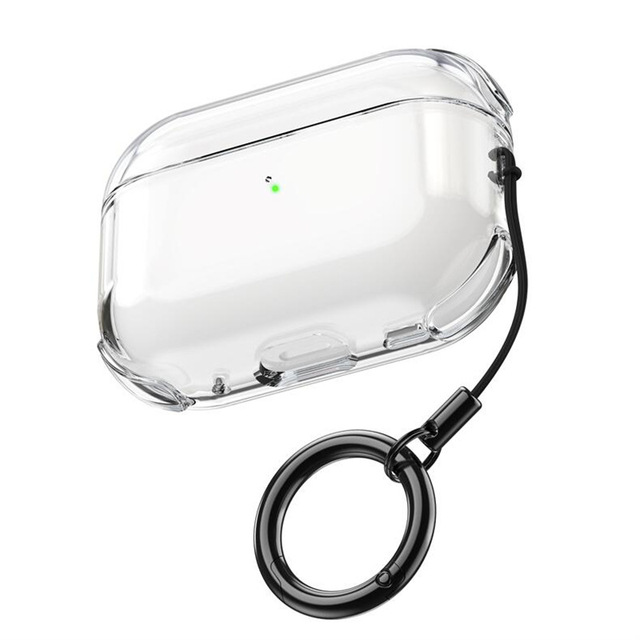 Eco-Friendly Transparent TPU Matte Varnished Private Mold Protective Case for Airpods 3 4  Airpods Pro 2 with Anti-Lost Strap