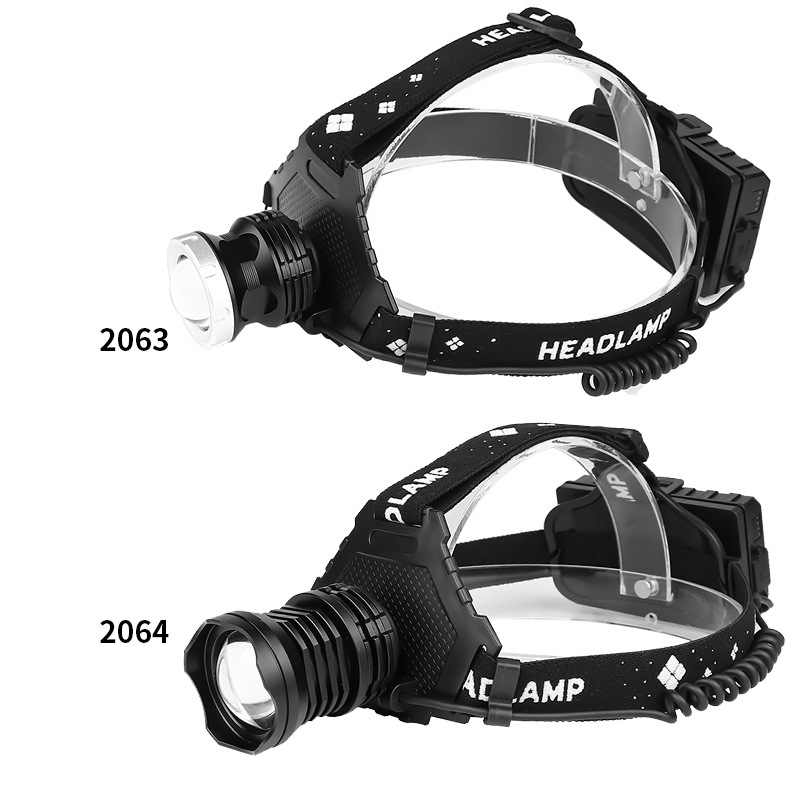 2064 P70 Headlamp with 3 x 18650 Batteries and USB Cable