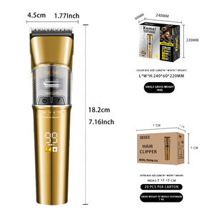 Tondeuse professionnelle Kemei ProKm-1376 avec batterie 2500 mAh, moteur externe sans balais, pour barbier, <span class=keywords><strong>coupe</strong></span> <span class=keywords><strong>de</strong></span> précision, tondeuse à <span class=keywords><strong>cheveux</strong></span> turbo électrique - Product Image 2