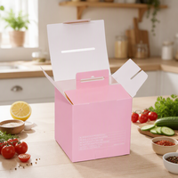 Boîte d'emballage écologique personnalisée avec boîte de carte blanche suspendue, boîte de fenêtre alimentaire personnalisée