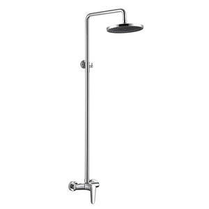 Jazzda Brass Shower Set 10 Inch Rainhead Wall <b>Mounted</b> Hotel Bathroom Fixture - Product Image 5