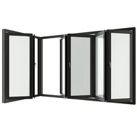 Fenêtre pliante de chambre à coucher en aluminium à double vitrage, insonorisée, avec moustiquaire en acier inoxydable, garantie 5 ans - Vente en gros usine