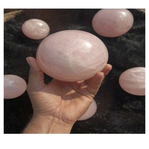 Sphère de quartz rose clair de haute qualité / Boule de cristal polie / Pierre précieuse de quartz rose naturel pour la fabrication de bijoux - Product Image 5
