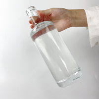 Bouteille en verre personnalisée de 750ml en gros pour la manipulation de surface de la tequila whisky vodka brandy boissons sérigraphie