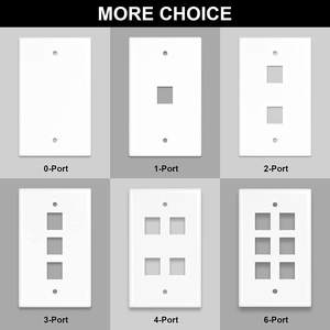 Pelat Stopkontak Dinding 0/1/2/<span class=keywords><strong>3</strong></span>/4/5/6 Port untuk Jack Keystone RJ45 dan Sisipan Modular Pelat Dinding Keystone Tipe US - Product Image 6