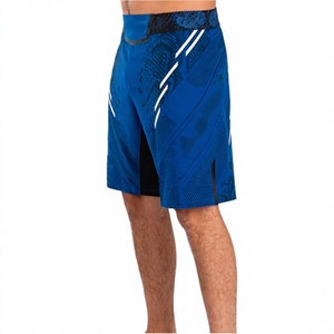 Wholesale Custom Made MMA & Boxing Fight <b>Shorts</b> <b>for</b> <b>Men</b> Solid Pattern Heat-Transfer Printed Front Logo Low Cost & Cheap Price - Product Image 1