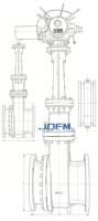 Vanne de décharge de scories PZ73H, marque JQFM, DN50-DN1200, raccordement à bride, en alliage à haute teneur en chrome, résistante à l'usure, pour centrale électrique