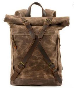 Мужской тканевый рюкзак из натуральной кожи - Product Image 2