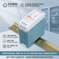 Alimentation industrielle compacte sur rail MDR-60-24 SZMW anti-interférence, mini-unité stabilisée, circuit de protection complet, CE & RoHS