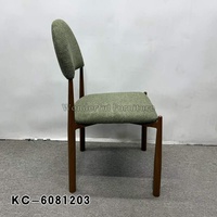 Chaises de salle à manger ergonomiques modernes en tissu avec pieds en métal pour la maison et l'hôtellerie