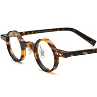 19178 Monture de lunettes en acétate faite à la main de haute qualité, nouvelle, personnalisée, tendance, ronde avec verres pour petits visages, hommes et femmes, myopie
