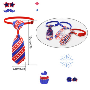 Nœuds papillon réglables pour chiens et chats, motif drapeau américain, pour la fête de l'Indépendance, accessoires de collier, couleurs assorties, style fantaisie - Product Image 2