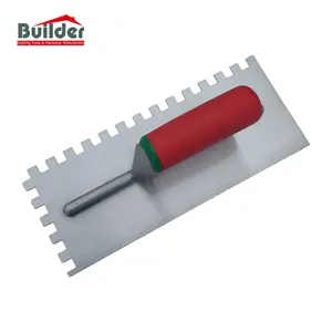 Professional Tile Tools Adhesive Trowels Plastic Handle Carbon Steel Square Notched Trowel