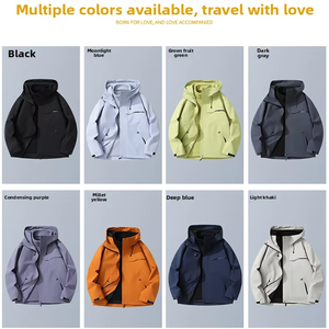 Veste bomber softshell d'hiver à capuche pliable, doublée de <span class=keywords><strong>polaire</strong></span>, imperméable, coupe-vent, respirante, pour la randonnée, le trekking, le camping, les activités de plein air - Product Image 4