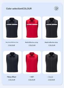 कस्टम चिंतनशील बाहरी बनियान मल्टी-पॉकेट आपातकालीन बनियान स्टैंड कॉलर सुरक्षा परिधान यूनिसेक्स कार्य कपड़ा - Product Image 5