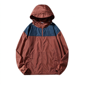 Chaqueta Ligera Delgada con Capucha y Cremallera, Protección UV, para Hombre y Mujer, Acabado en Dos Tonos, Estilo Casual de Verano - Product Image 1