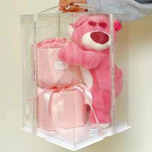 Novedades Románticas, Ramo <span class=keywords><strong>de</strong></span> Flores Eternas, Ramos <span class=keywords><strong>de</strong></span> Rosas Teddy, Osos Eternos, Regalo <span class=keywords><strong>de</strong></span> San Valentín, Oso <span class=keywords><strong>de</strong></span> Fresa - Product Image 5