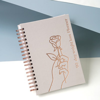 Carnet de notes A5 personnalisé à couverture rigide avec papier Tomoe River, reliure spirale, grille pointillée et stylo inclus