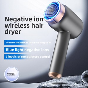 Portátil Mini Secador de Cabelo Quente Ar Frio Carregamento Sem Fio Ion Negativo para Estudante em Casa Dormitório Salon Care Hotel Use USB Power - Product Image 5