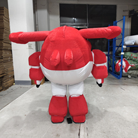 Costume de mascotte gonflable CE Super Wings en forme d'avion de dessin animé à vendre