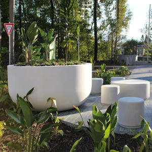 Pots à fleurs en <span class=keywords><strong>fibre</strong></span> <span class=keywords><strong>de</strong></span> <span class=keywords><strong>verre</strong></span> décoratifs légers et résistants au design moderne, <span class=keywords><strong>prix</strong></span> d'usine, jardin à domicile, peints - Product Image 6