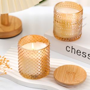 <span class=keywords><strong>Bougie</strong></span> de cire de soja parfumée en verre naturel écologique Bougies parfumées à l'huile essentielle/<span class=keywords><strong>Bougie</strong></span> d'aromathérapie pour la décoration de la maison - Product Image 4