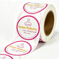 Autocollants ronds personnalisés avec logo, étiquettes adhésives imperméables de qualité alimentaire pour boulangerie, pâtisserie, emballage de desserts