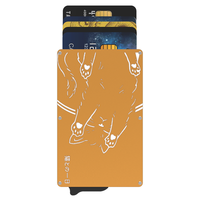 Portefeuille en aluminium pour homme Kaisca Radium, anti-vol RFID, porte-cartes pour cartes bancaires et de crédit, 6 pouces, sans fermeture, épaisseur 8 mm