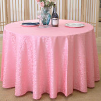 Nappe de table ronde en polyester pour hôtel, mariage, banquet, fête, décoration, sur-table, décoration intérieure