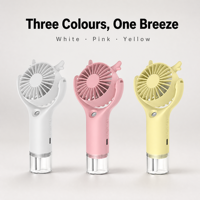 Mini ventilateur brumisateur rechargeable USB-C, 3 vitesses, ultra silencieux, nano pulvérisation, refroidisseur d'air personnel, 500 mAh, certifié CE FCC RoHS