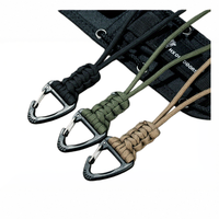 Mosquetón Triangular con Cordón de Paracord de 19 cm, Gancho para Colgar Equipo de Camping para Tienda de Campaña/Mochila, 8 Colores, Personalización OEM