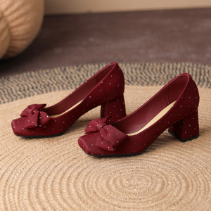 Nuove <span class=keywords><strong>Scarpe</strong></span> da Donna Primavera 2026, Décolleté Eleganti <span class=keywords><strong>con</strong></span> Punta Chiusa, <span class=keywords><strong>Tacco</strong></span> Alto e Grosso <span class=keywords><strong>con</strong></span> Fiocco e Fibbia, <span class=keywords><strong>Scarpe</strong></span> da Lavoro per Signore - Product Image 5