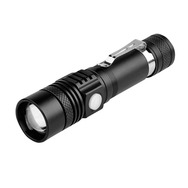Led Flashlight 800 Lumen Super Bright Powerful T6/l2/v6 Usb Led Torch Power Tips Zoomable Bicycle Light 18650 Rechargeable
