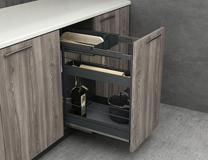 Modern Large Capacity Stainless <b>Kitchen</b> Keeper Storage <b>Hardware</b> Chrome Plated Organizer Built-In Cutting Board For Restaurant - Product Image 1