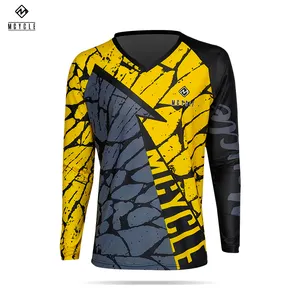 Mcycle Sublimación Personalizada Ropa Deportiva Mtb Bike Shirt Manga Larga Mountain Bike Hombres Camiseta Ciclismo Racing Jerseys