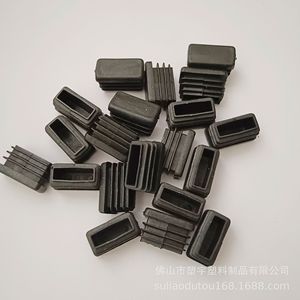 Bouchons de tuyaux en plastique rectangulaires 10x20 noirs, embouts durables pour l'étanchéité des tubes - Product Image 4