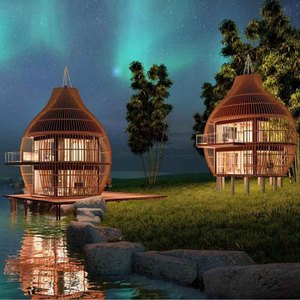 Cabane mobile d'extérieur de type yourte, style cage à oiseaux, une chambre, quatre saisons, construction adaptable selon les besoins - Product Image 3