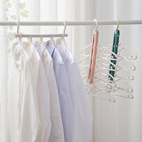 Organisateur de vêtements multifonctionnel cintre pliant multicouche armoire pliable gain de place rangement cintre magique en plastique