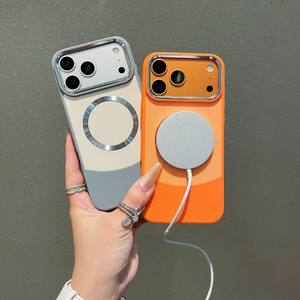 Étui de téléphone portable magnétique <span class=keywords><strong>en</strong></span> <span class=keywords><strong>cuir</strong></span> PU de haute qualité <span class=keywords><strong>pour</strong></span> <span class=keywords><strong>iPhone</strong></span> 17 Air 16 15 <span class=keywords><strong>14</strong></span> <span class=keywords><strong>Pro</strong></span> Max, coques antichoc, dos givré souple - Product Image 2